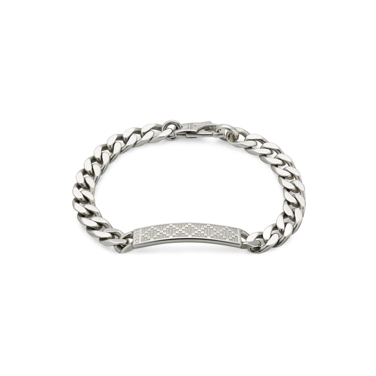 STSLVR DIAMANTE PATTERN BRACELET SZ 17