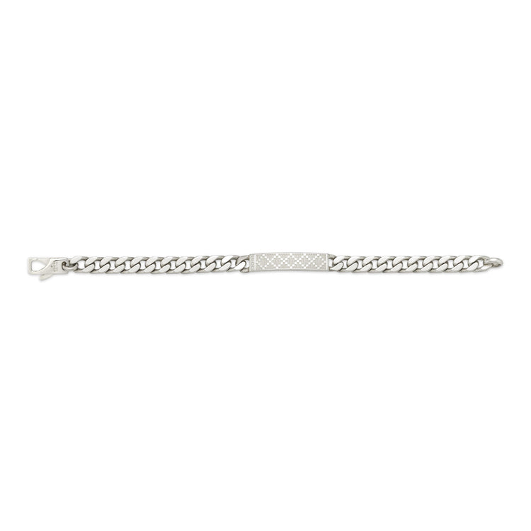 STSLVR DIAMANTE PATTERN BRACELET SZ 17