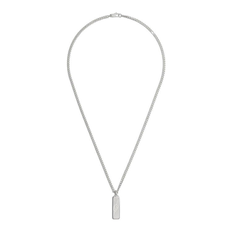 STSLVR INTERLOCKING G LOGO TAG NECKLACE