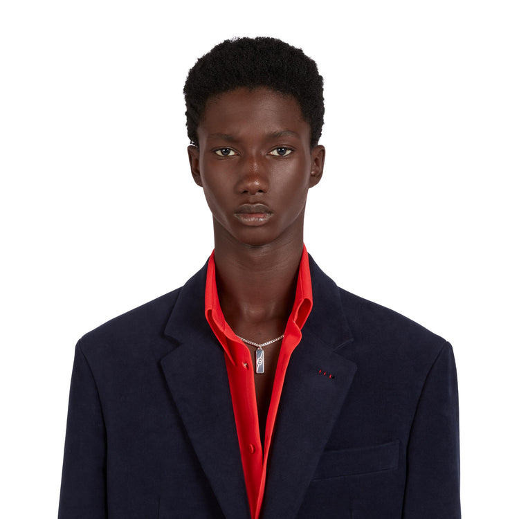 STSLVR INTERLOCKING G LOGO TAG NECKLACE
