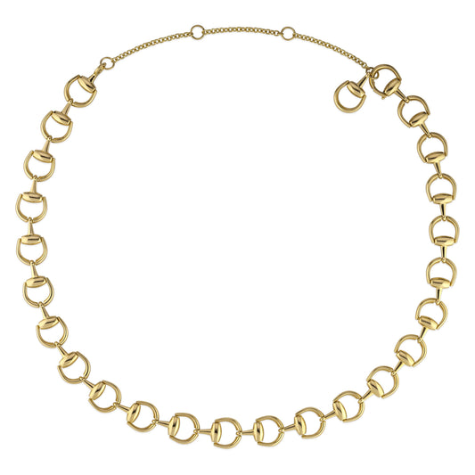 Horsebit 18K Yellow Gold Necklace