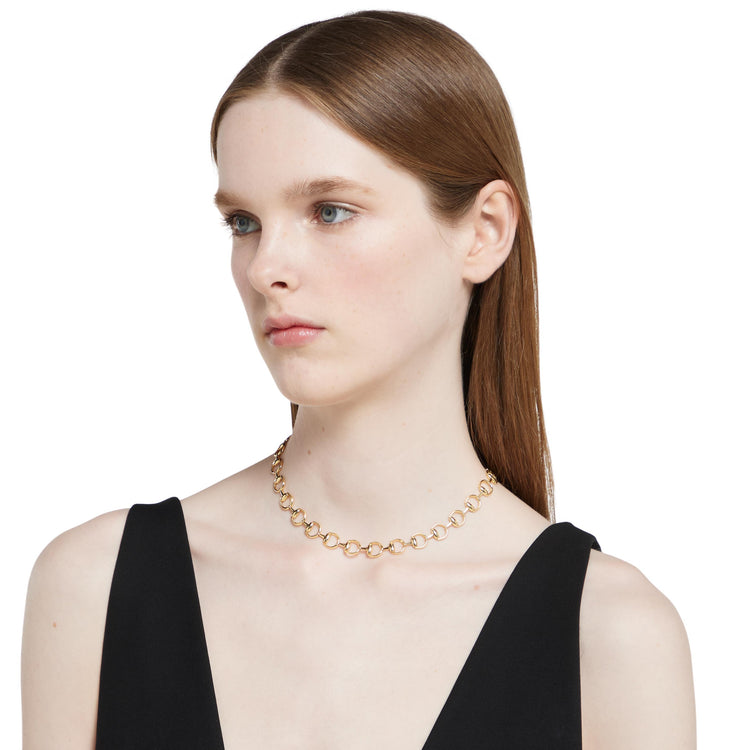 Horsebit 18K Yellow Gold Necklace
