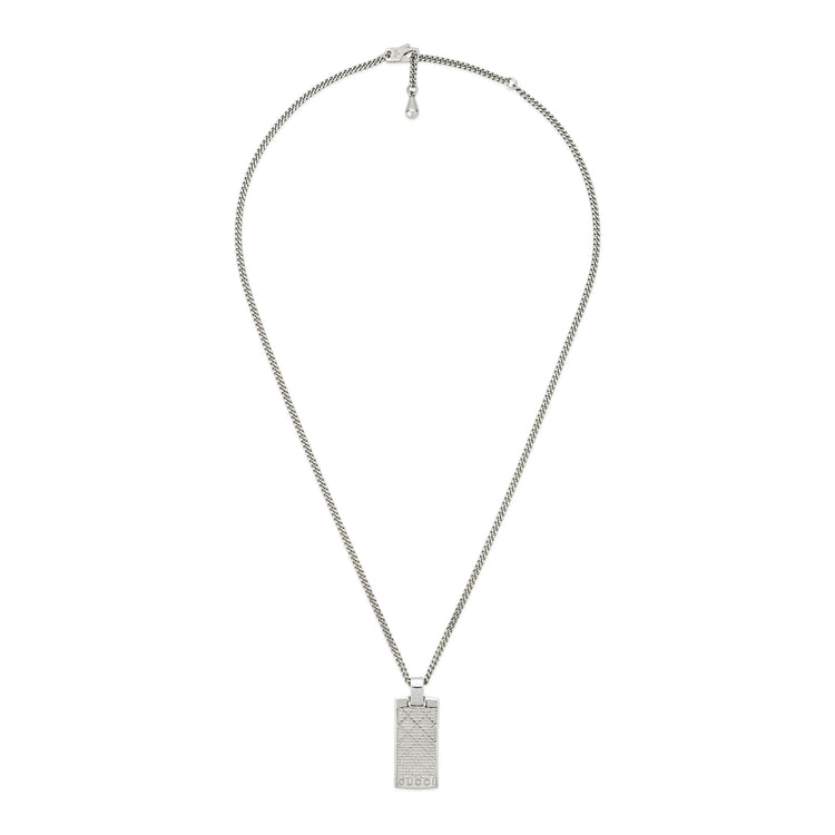 STSLVR DIAMANTE PATTERN PENDANT