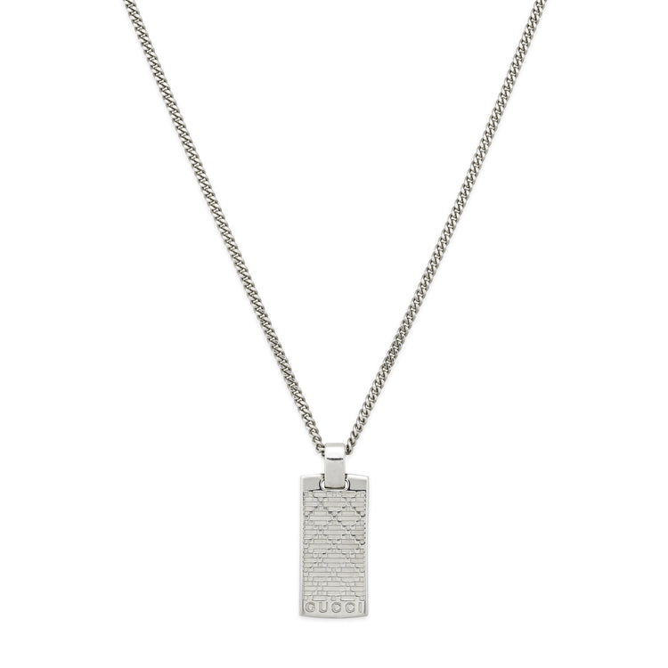 STSLVR DIAMANTE PATTERN PENDANT