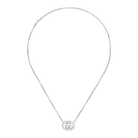 Sterling Silver Interlocking GG Necklace