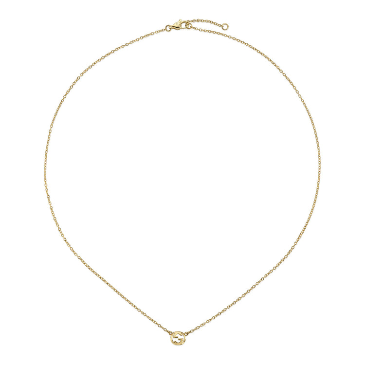 18KYG 16.5" GUCCI INTERLOCKING NECKLACE
