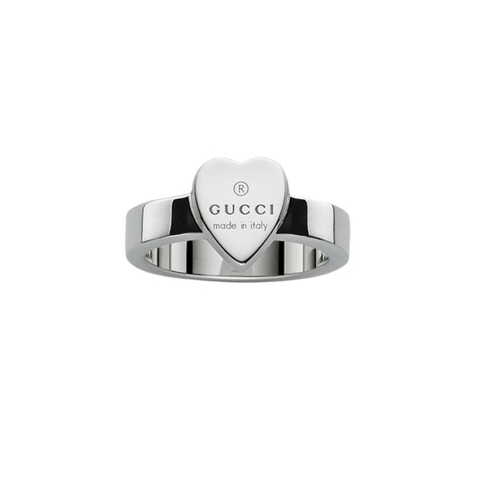 Sterling Silver Trademark 9.5mm Heart Ring