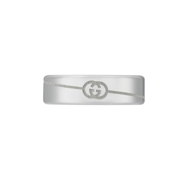 STSLVR INTERLOCKING G LOGO RING SZ 12