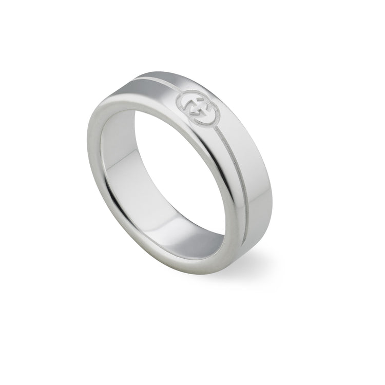 STSLVR INTERLOCKING G LOGO RING SZ 12