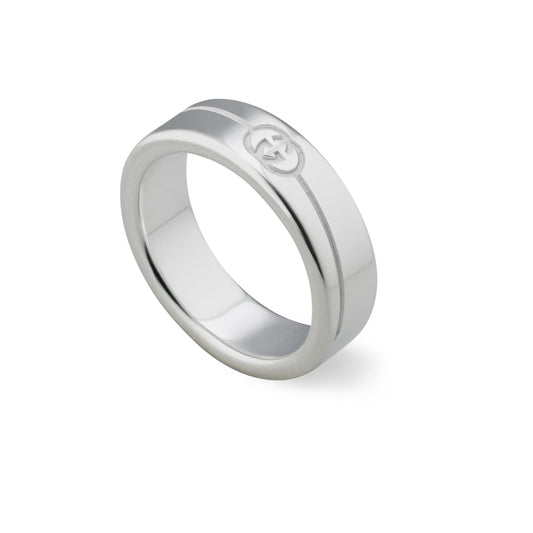 STSLVR INTERLOCKING G LOGO RING SZ 13