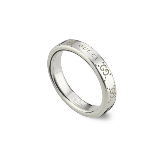 STSLVR 4MM GUCCI SIGNATURE RING SZ 13
