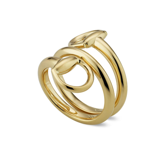 Horsebit 18K Yellow Gold Contrarie Ring