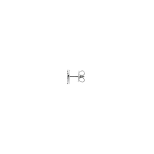 Gucci Interlocking 18k White Gold 0.38cttw Pave Diamond Stud Earrings