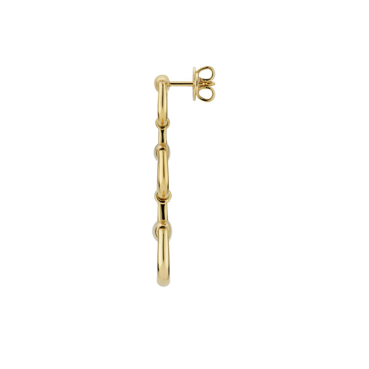 Horsebit 18K Yellow Gold Drop Earrings