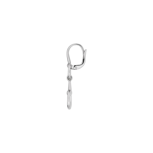Horsebit 18K White Gold Diamond Drop Earrings