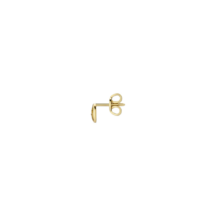 18KYG 7MM GUCCI INTERLOCK STUD EARRINGS