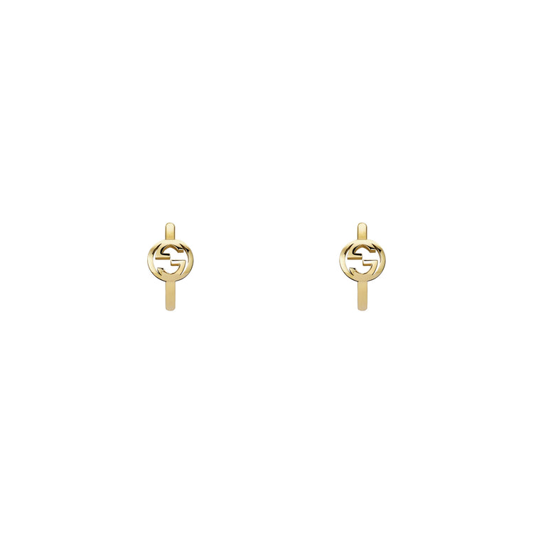 18KYG GUCCI INTERLOCKING HOOP ERG