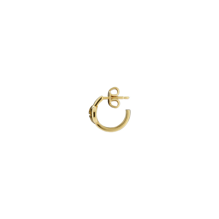 18KYG GUCCI INTERLOCKING HOOP ERG