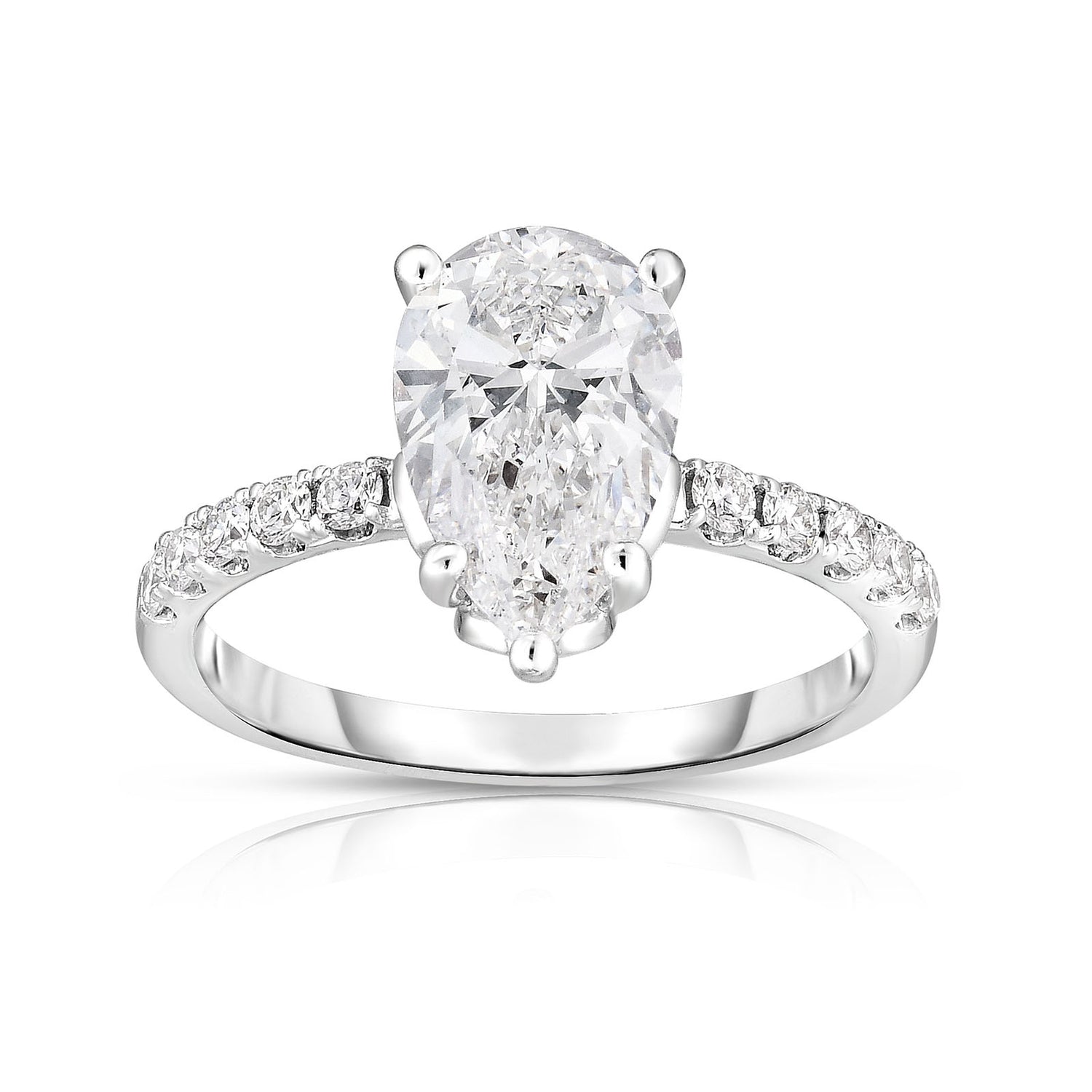 Lab Grown Pear Shaped Diamond Ring by Céleste Created Diamonds