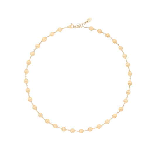 18K Yellow Gold Bead Necklace