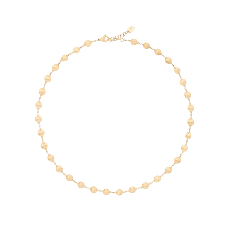 18K Yellow Gold Bead Necklace