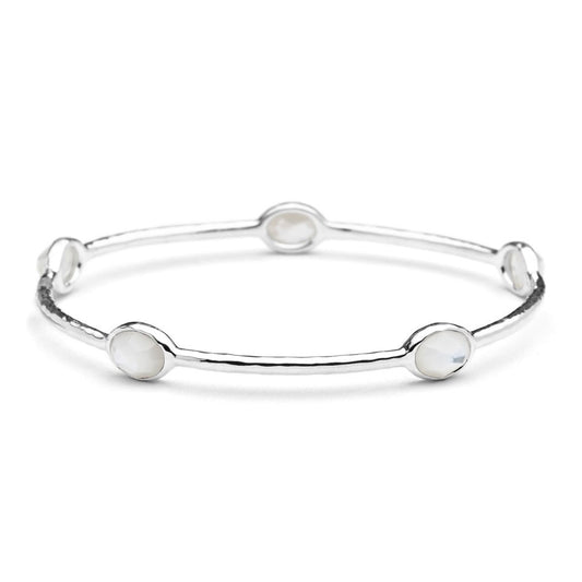 Rock Candy Mother of Pearl Doublet Bangle