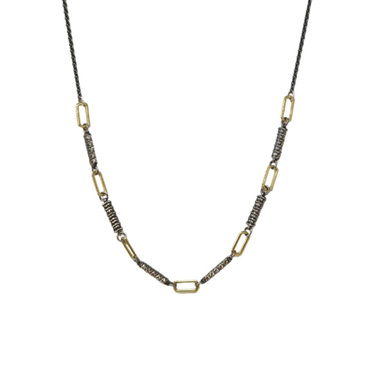Champagne Diamond Paperclip Necklace