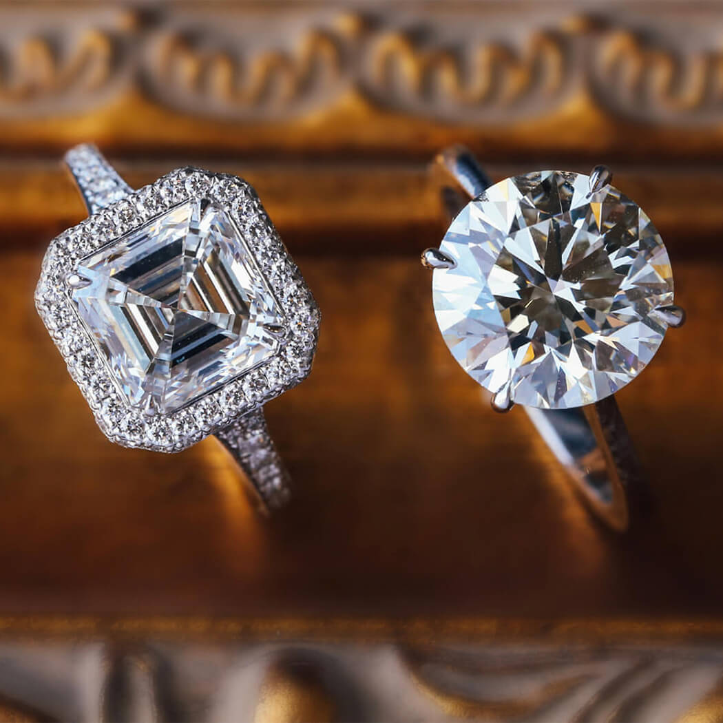 Overnight 18K White Gold Single Row Prong Engagement Ring | Vincent Anthony  Jewelers | Tulsa, OK