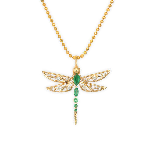 Large Dragon Fly Emerald Top Switch Charm