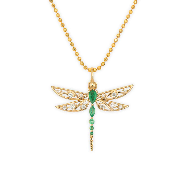 Large Dragon Fly Emerald Top Switch Charm