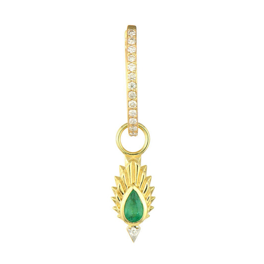 Tiny Peacock Feather Charm