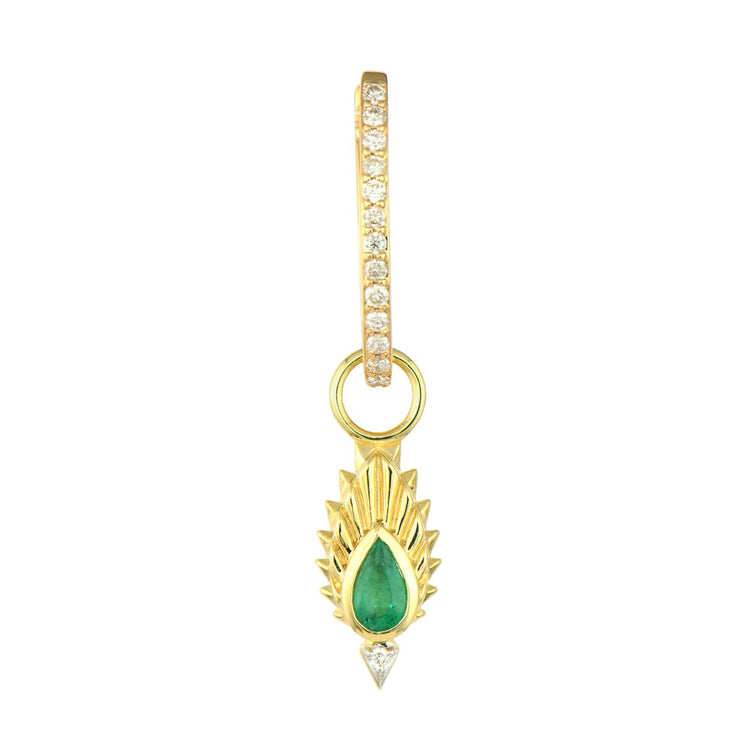 Tiny Peacock Feather Charm