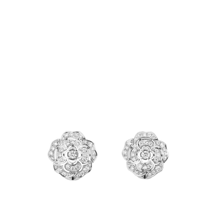 Bouton de Camélia earrings