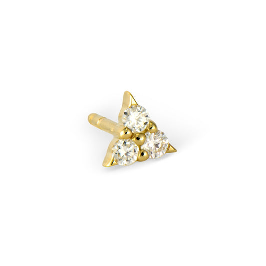 Spiky Diamond Trio Stud