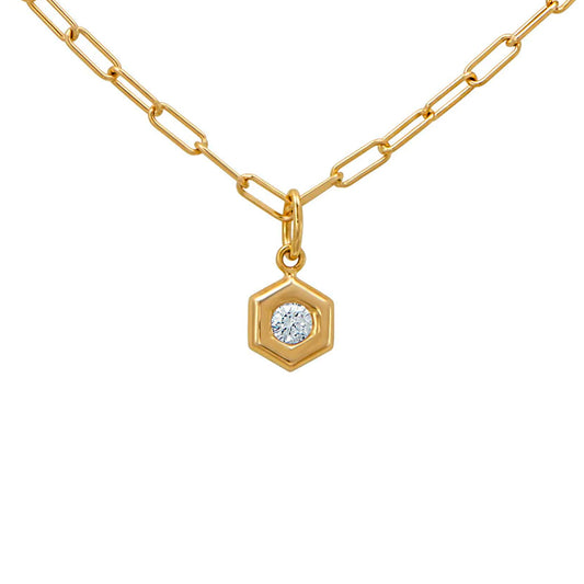 Diamond Hexagon Pendant