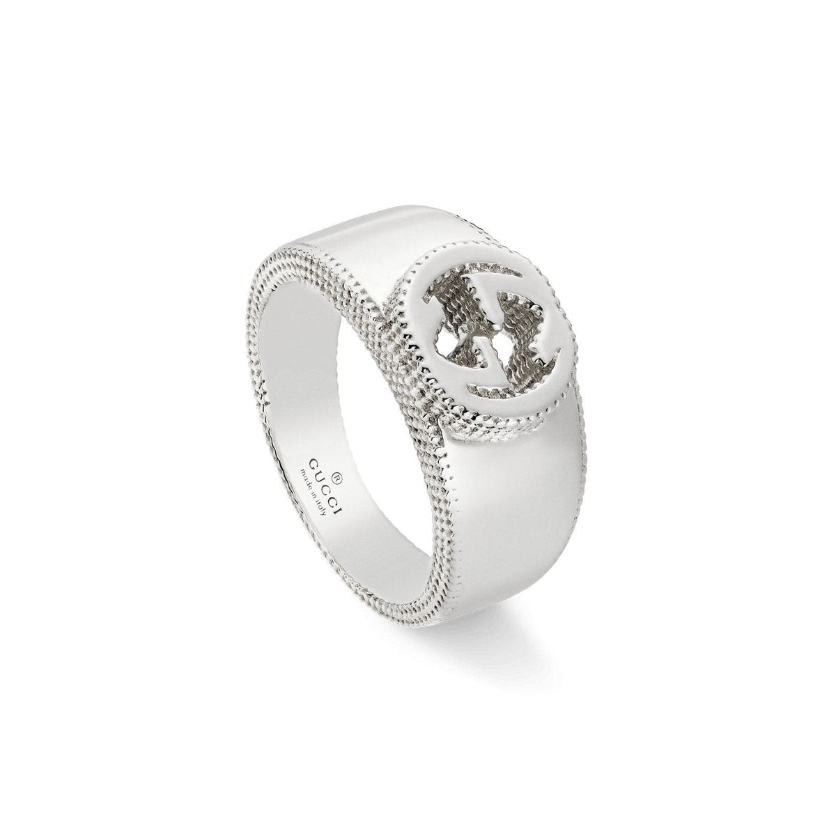 Auth Gucci G Logo Ring Silver - #296972G94B GUCCI Ring Double G logo Silver925 #US 5 3/4 Silver unisex  main image 2
