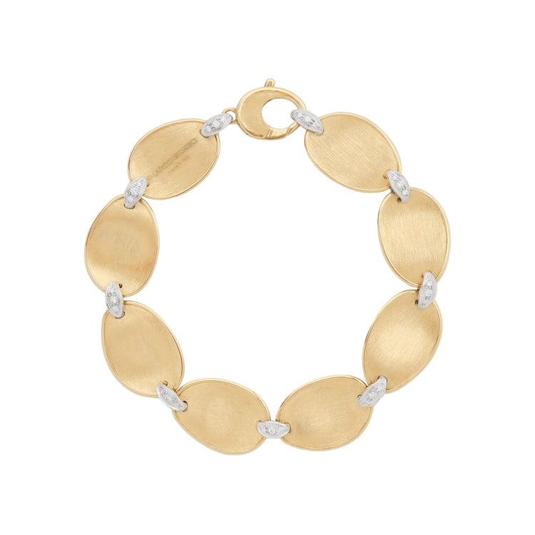 18K Yellow Gold Bracelet With Diamond Accents
