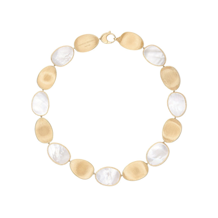 18K Yellow Gold Necklace with Mother of Pearl