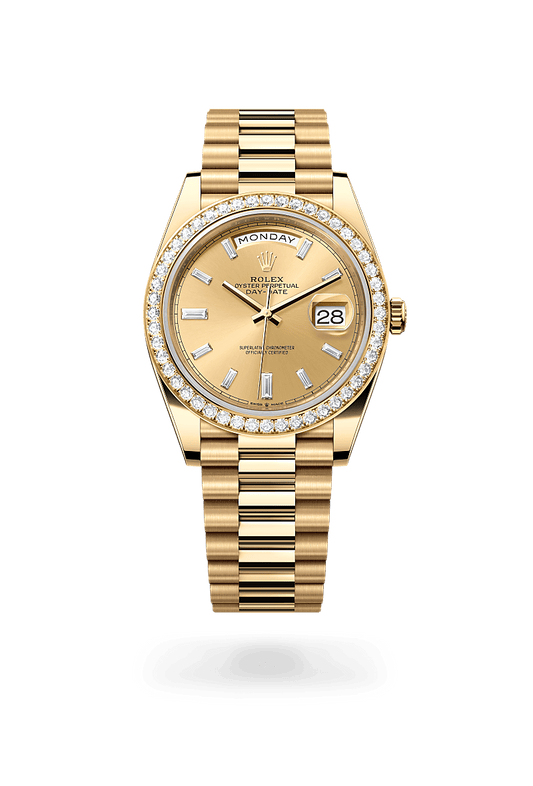 Gold diamond rolex mens sale