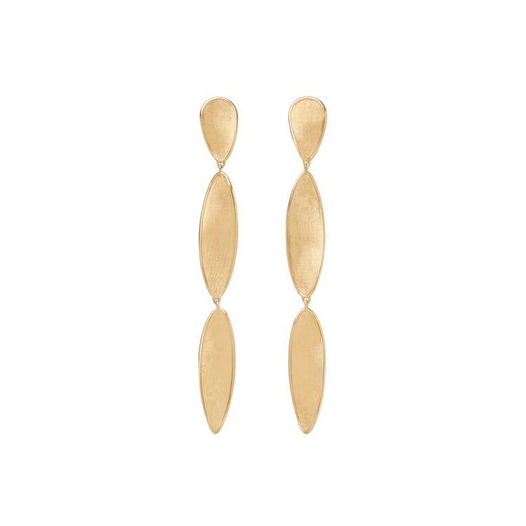 18KYG LUNARIA TWIST TRIPLE DROP EARRING