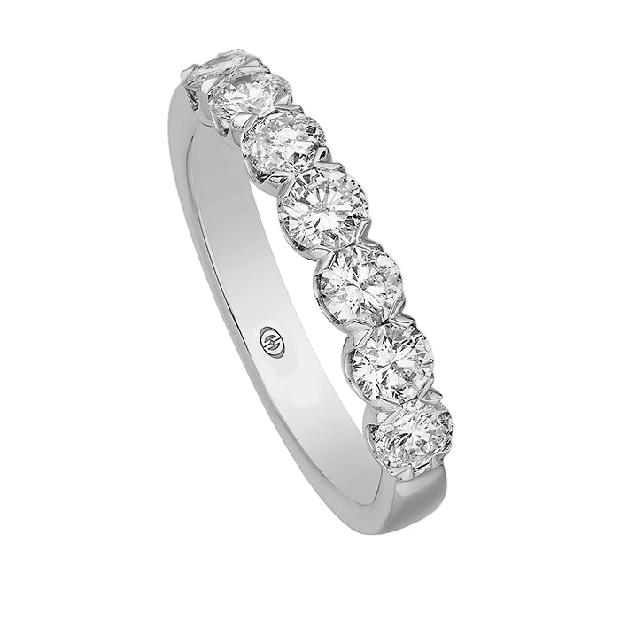 14k White Gold Diamond Band