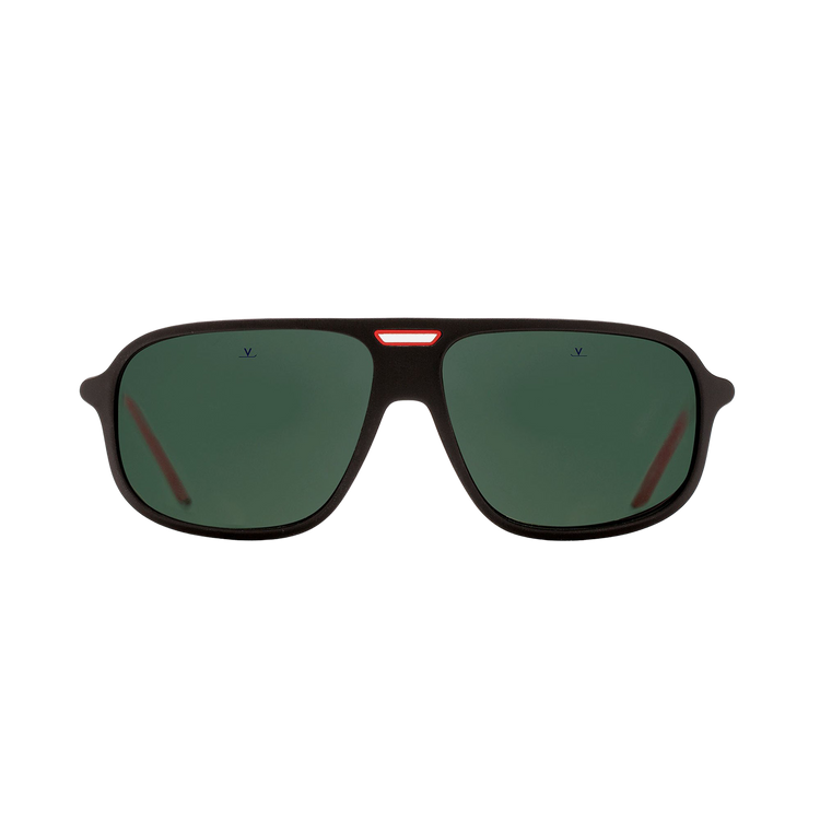 Matte Black/Red Frame Grey Polar Lenses Ice 1811 Sunglasses