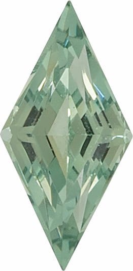 12x6 mm Kite Step-Cut Lab-Grown Green Sapphire - STULLER- Diamond Cellar