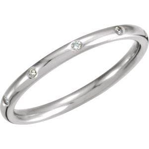 14K White 1/10 CTW Diamond Eternity Band - STULLER- Diamond Cellar