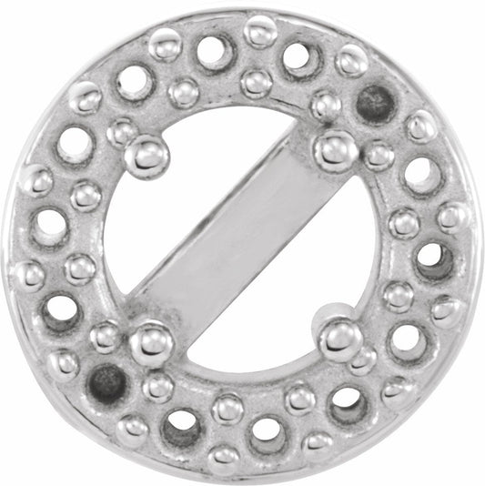 14K White 2.9 mm Round Halo-Style Earring Mounting - STULLER- Diamond Cellar