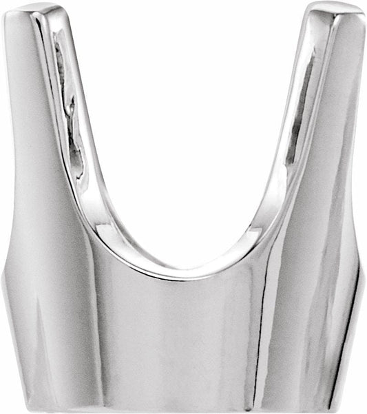 14K White 3 mm Round 4-Prong Solid Base Setting - STULLER- Diamond Cellar