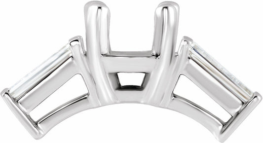 14K White 5.2 mm Round 1/3 CTW Diamond Semi-Set Shank Setting - STULLER- Diamond Cellar