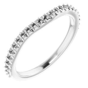14K White Band Mounting for 6 mm Cushion Ring - STULLER- Diamond Cellar