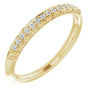 14K Yellow 1/10 CTW Natural Diamond Anniversary Band - STULLER- Diamond Cellar