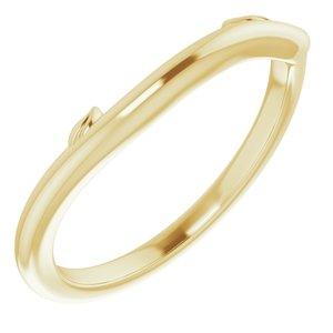14K Yellow Band for 7x5 mm Oval Ring - STULLER- Diamond Cellar